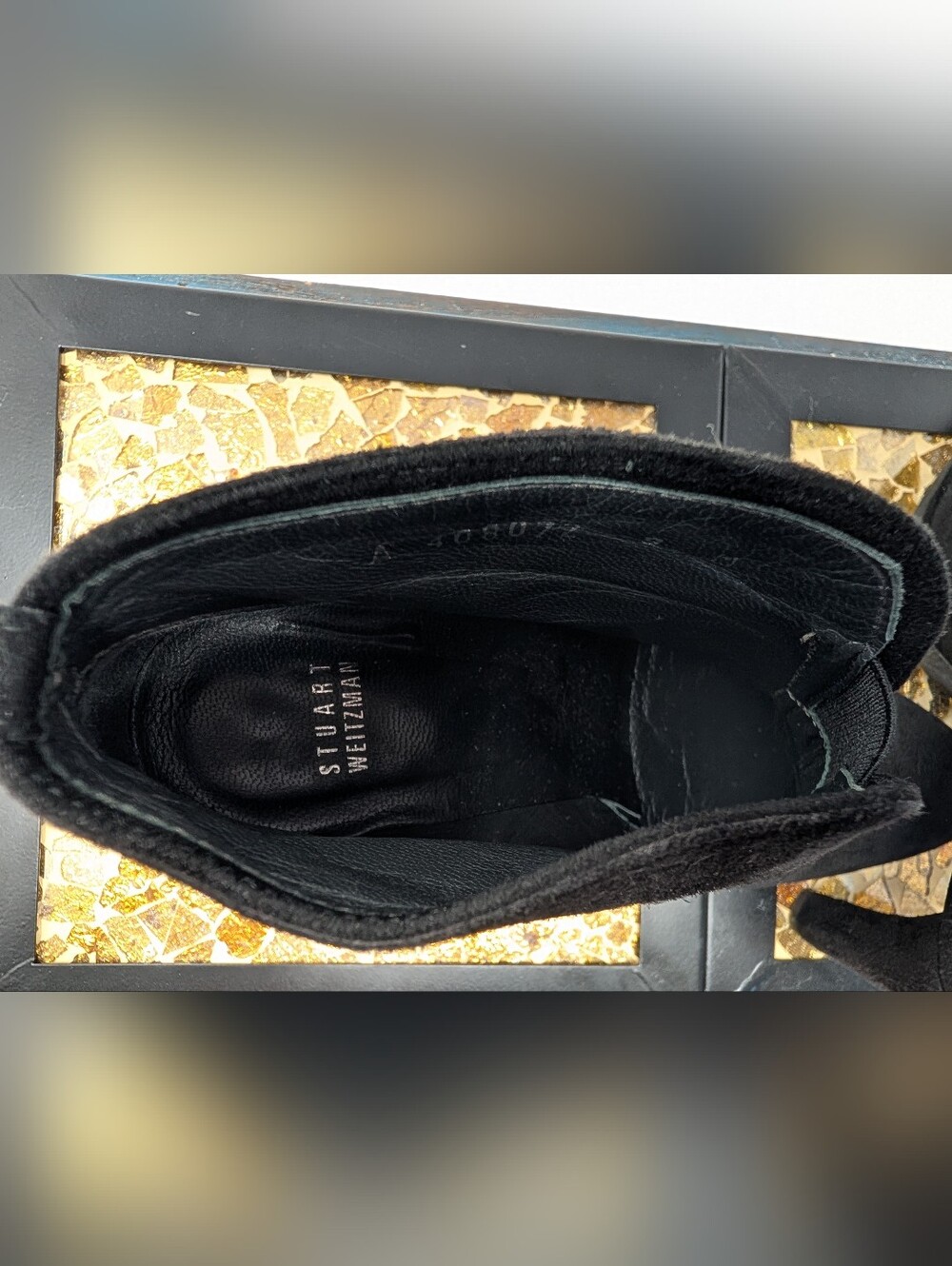 Stuart Weitzman Black Suede Ankle Booties - Picture 6 of 8
